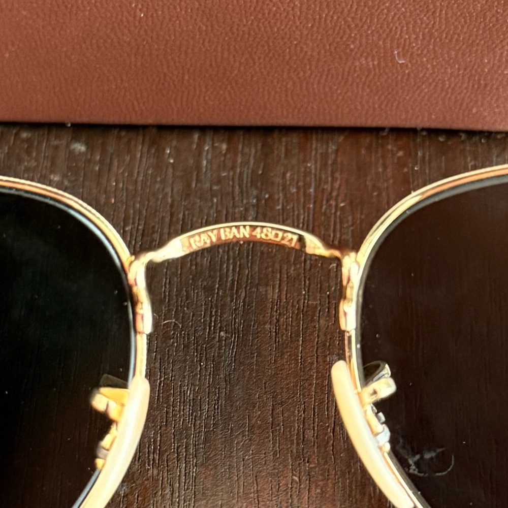 Ray-Ban Gold and Green Sunglasses - Picture 4 of 5